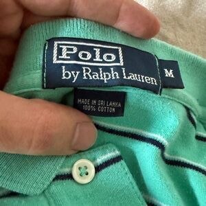 Ralph Lauren Mint Green Striped Polo